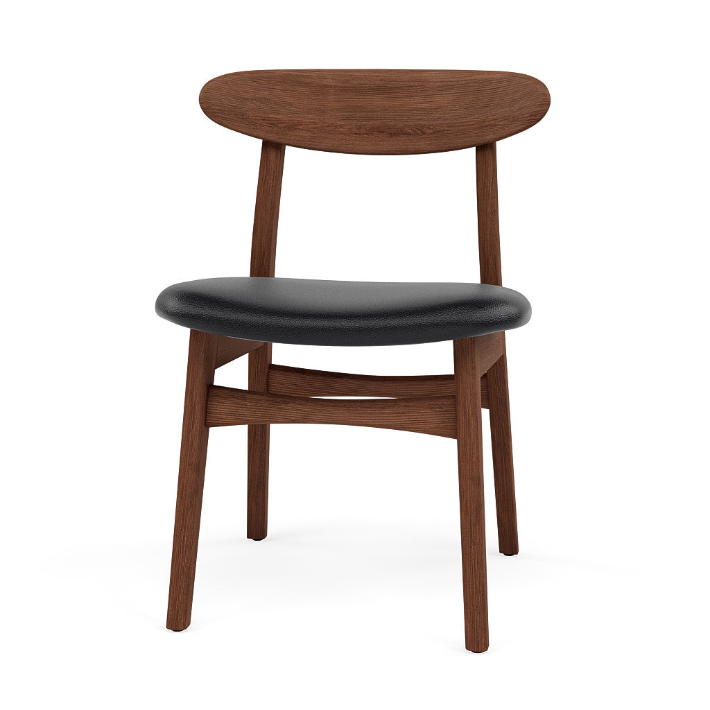 Astrid Dining Chair - Solid Walnut - Leather Seat