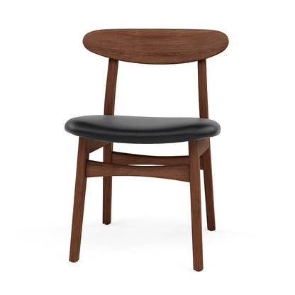 Astrid Dining Chair - Solid Walnut - New Backrest Leather Seat