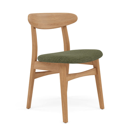 Astrid Dining Chair - Solid Oak - Performance Fabric Seat