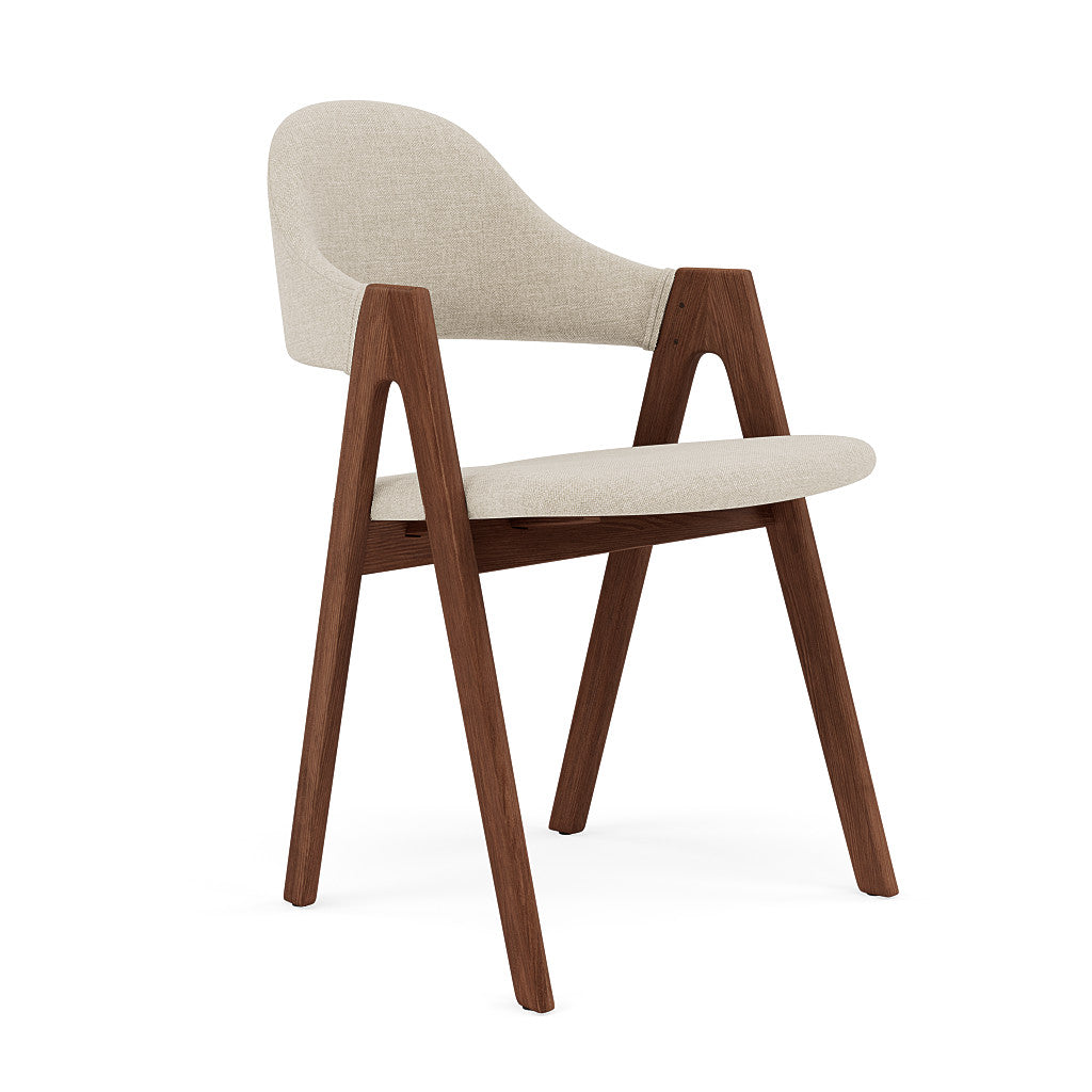 Nestor Dining Chair - Solid Walnut - Fabric Seat