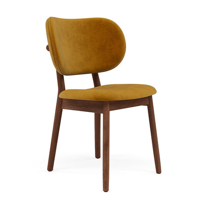 Stefan Dining Chair - Solid Walnut - Fabric Seat