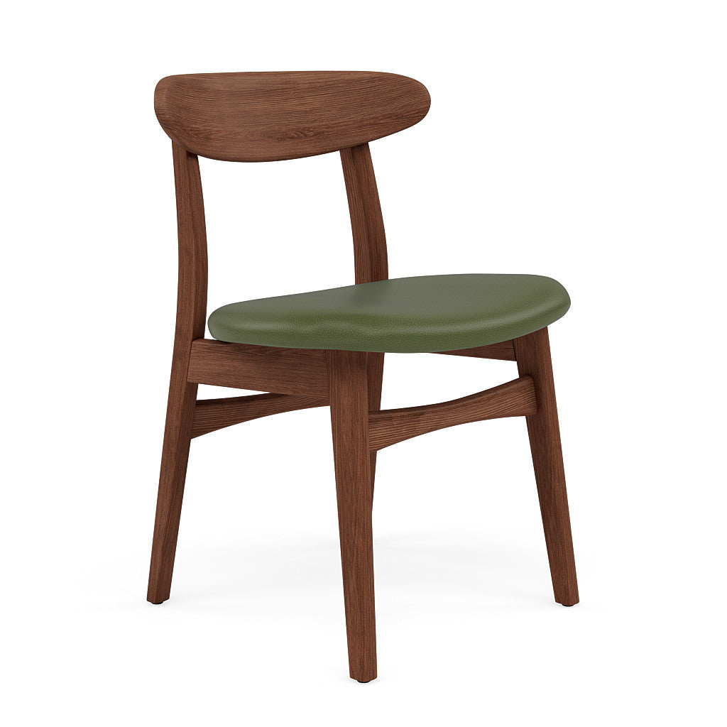 Astrid Dining Chair - Solid Walnut - Leather Seat